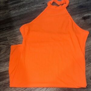 SHEIN Bright Orange Halter Camisole